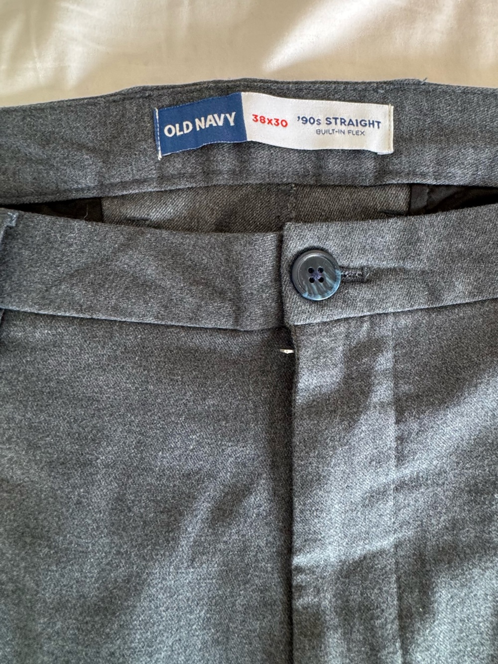 Old Navy Men's Charcoal Gray Blue Straight Dress Pants